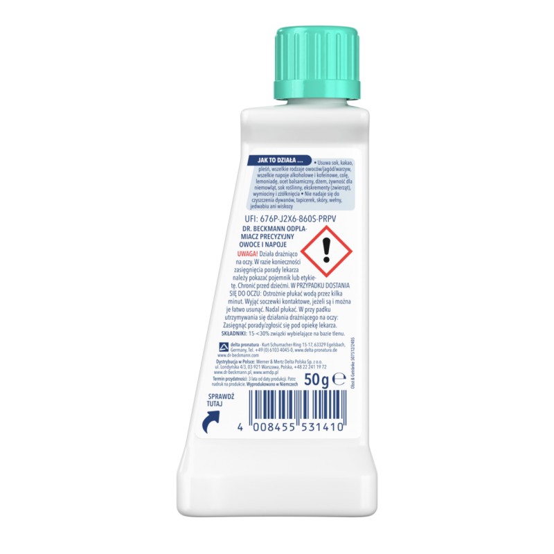 Odplamiacz precyzyjny Owoce i napoje Dr. Beckmann 50 ml