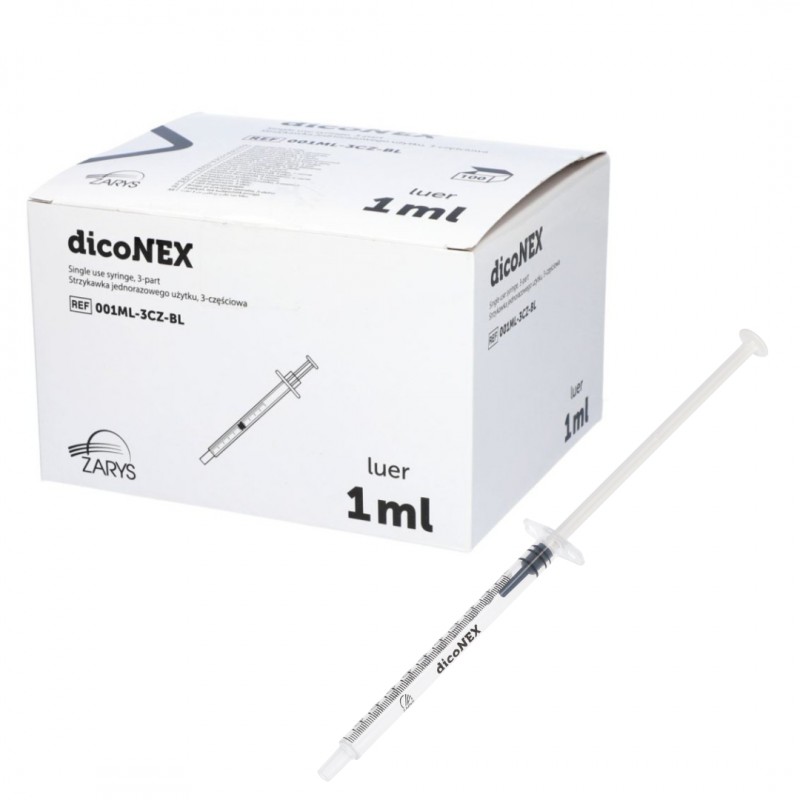 Strzykawki 3-częściowe Luer DicoNex
