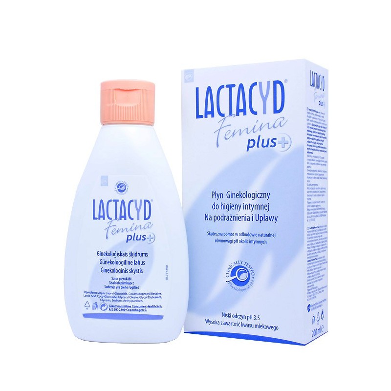 Płyn ginekologiczny na podrażnienia i upławy Lactacyd Plus 200 ml
