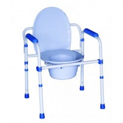Fotel toaletowy Blue Steel 3w1 sanitarny składany
