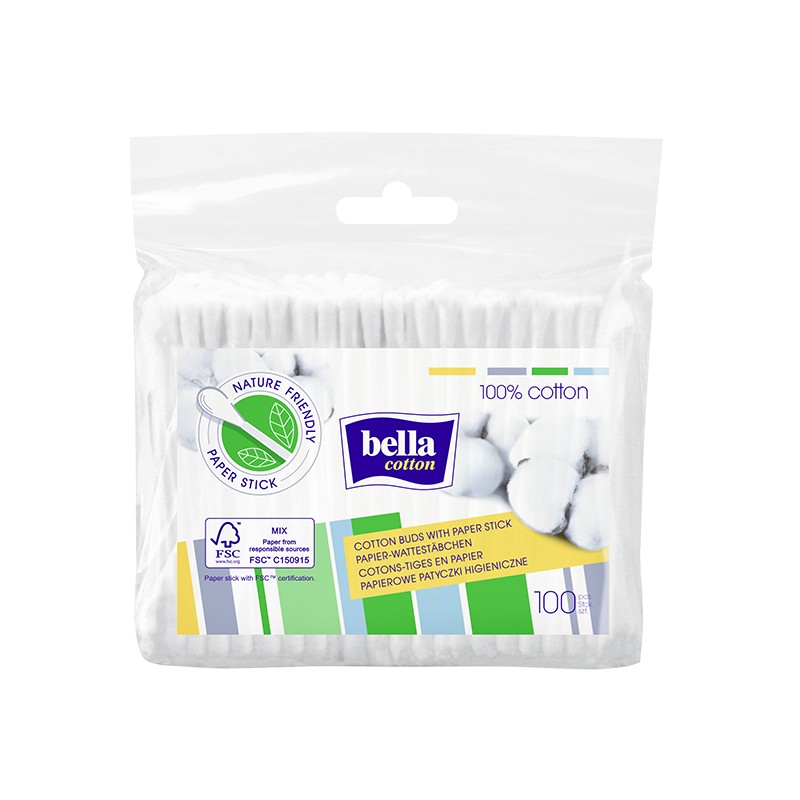 Papierowe patyczki higieniczne Bella Cotton