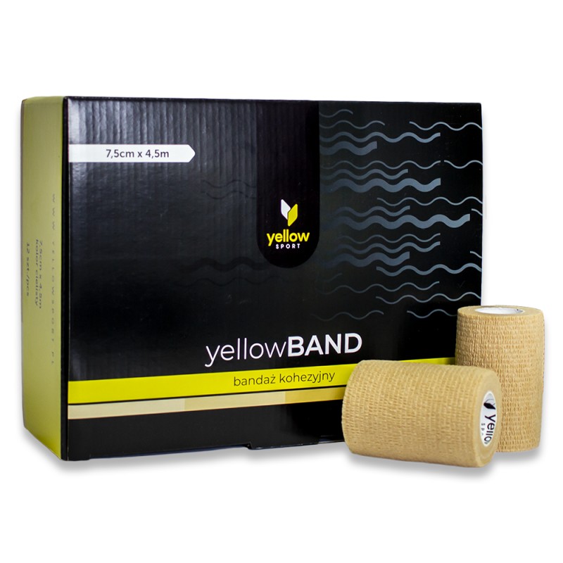 Bandaż elastyczny samoprzylepny YellowBAND cielisty 12 szt.