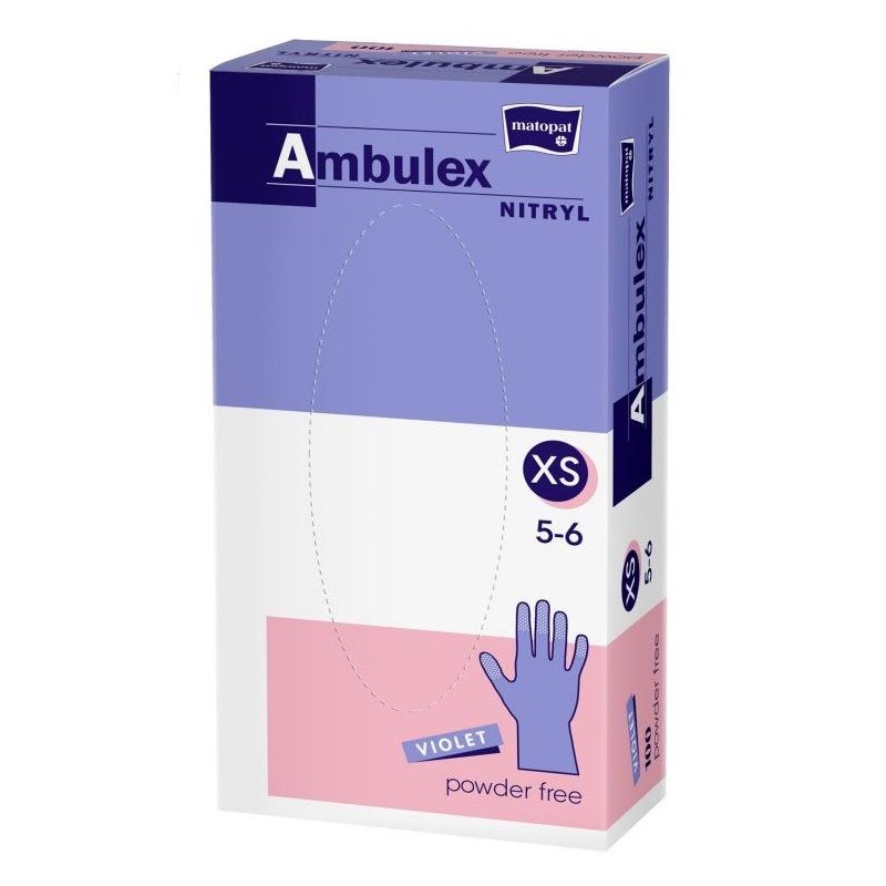 Rękawiczki jednorazowe nitrylowe fioletowe Ambulex Nitryl 100 szt.