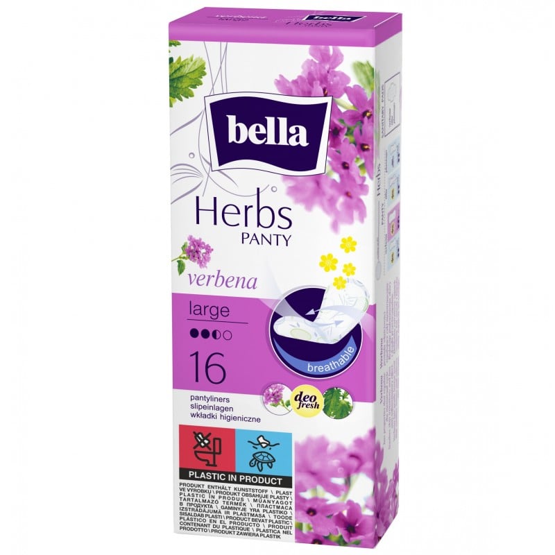 Wkładki higieniczne Bella Herbs Large wzbogacone werbeną