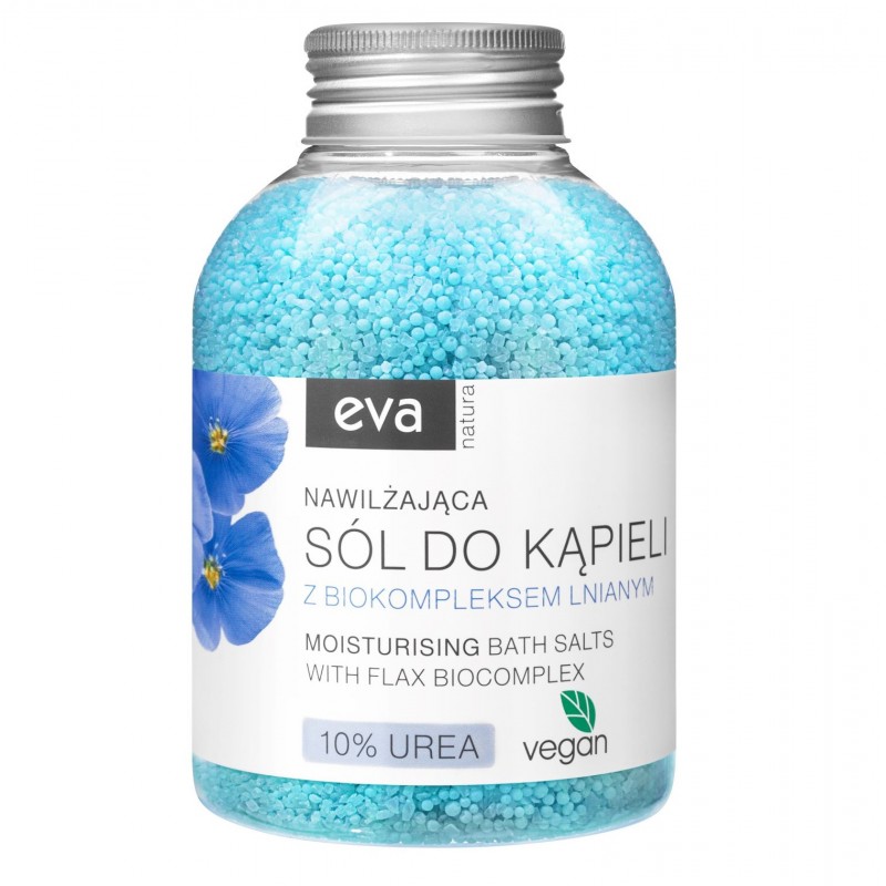 Nawilżająca sól do kąpieli z biokompleksem lnianym Eva Natura 600 g