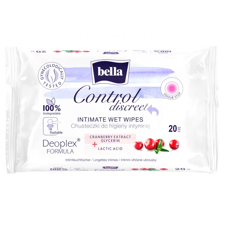 Chusteczki do higieny intymnej Bella Control Discreet 20 szt.
