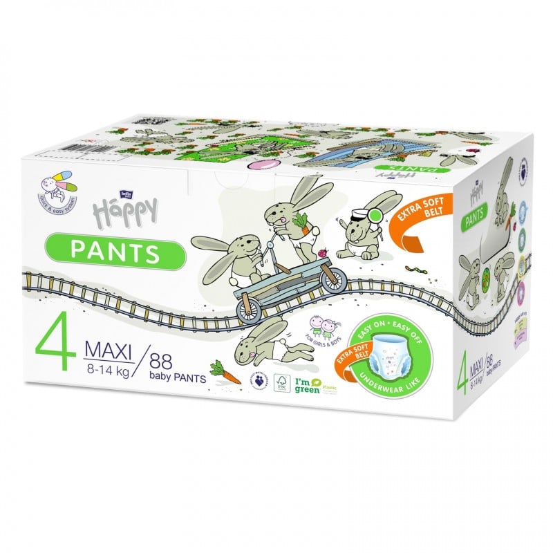 Pieluchomajtki dla dzieci Happy Pants Maxi Box (4) 8-14 kg
